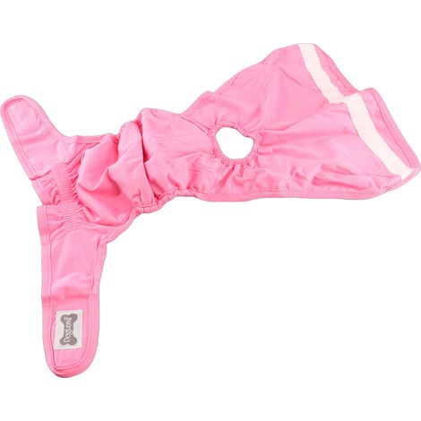 Culotte hygiénique douce et ajustable pour chienne, lavable et réutilisable, rose, taille XL. (1/5)
