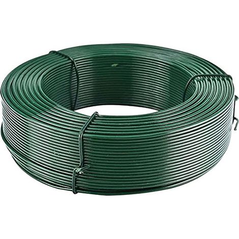 1 - Fil De Fer Plastifié - Clôture Jardin - Fixation Végétaux Et Réparations - Vert - 100m X 0,31cm (1/5)