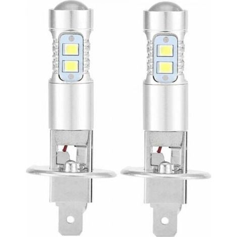 AMXCNOY Scheinwerferlampen, 2x H1 6000K Ultraweiß 100W LED-Scheinwerferlampen-Set für Abblendlicht (1/4)