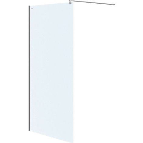 Cersanit Mille - Pared de ducha Walk-In, 100x200 cm, cromo/vidrio esmerilado S161-001 (1/5)