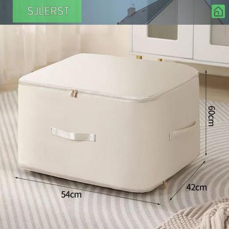 sjlerst Sac de rangement pour vêtements Sac de rangement pour couettes pour outillage coffret Beige L(160x8 6cm/63x33,9 pouces) (1/5)