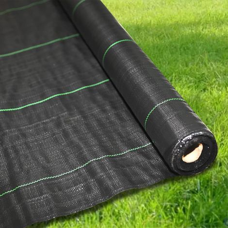 Toile de contrôle des Mauvaises Herbes résistante aux UV pour terrasse, Jardin, parterres de Fleurs, aménagement paysager 2 x 10 m (1/4)