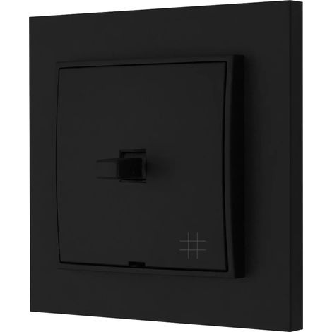 Interruptor cruzado, estilo estadounidense, Karlik mini, negro mate (1/3)