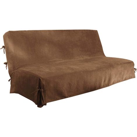 Housse clic clac Matelassée 140x200 cm,Housse de canapé sans accoudoir Housse de canapé Convertible (Chocolat) (1/5)