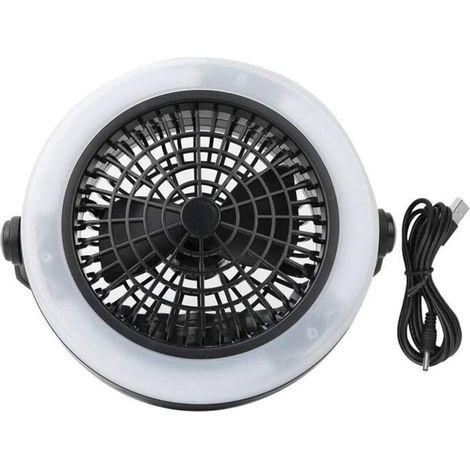 Ventilateur de tente LED - 12 LEDs Rechargeable USB - Camping et randonnée (1/5)