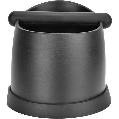 Grande boîte à marc de café en plastique noir, pour espresso. (1/4)