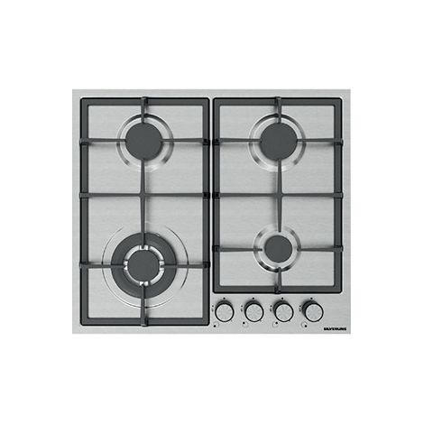 Table de cuisson Silverline AS5443X01 Inox Encastrable 60cm Gaz 4 brûleurs
