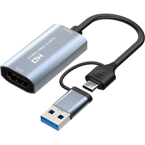 Scheda di acquisizione video, da HDMI a USB/Type-C 1080P per streaming, didattica, videoconferenze o trasmissioni in diretta.