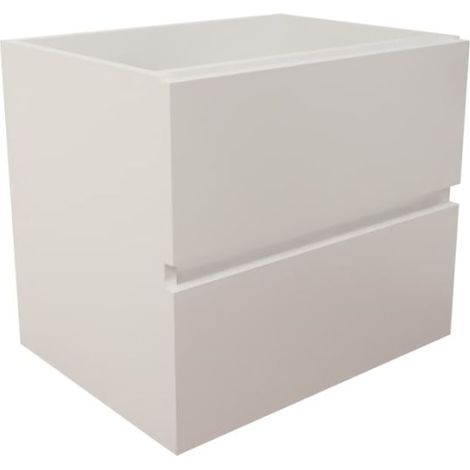 Caisson de salle de bain ROSALY INOX - 60 cm- Blanc- Plan vasque en (1/5)