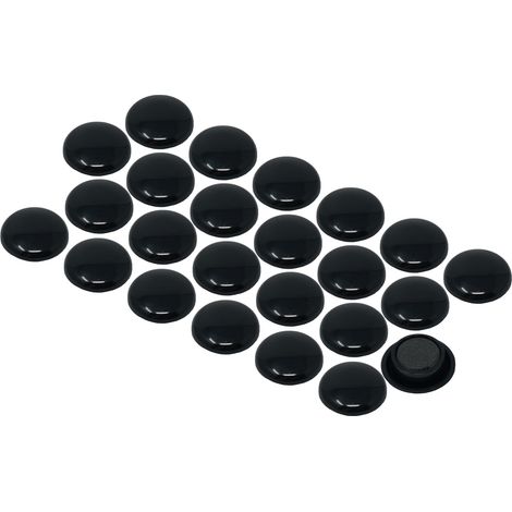Aimants de Bureau de Planification Noire Moyen pour Le Réfrigérateur, Le Tableau Blanc, Le Pack de Panneaux de Notification de 12 (1/5)