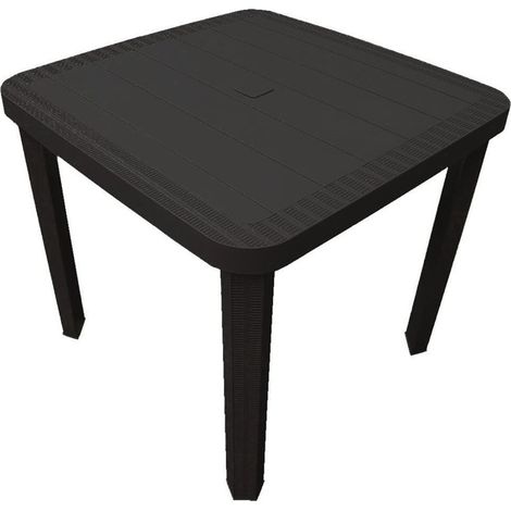 TrAdE Shop Traesio - Tavolo Quadrato Da Giardino 80x80x73hcm In Plastica Arredo Spazio Esterno 235420 - (1/2)
