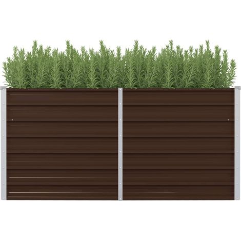 vidaXL Hochbeet Braun 160 x 80 x 77 cm Verzinkter Stahl