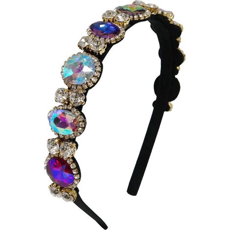 Bandeau orné de strass et de cristaux pour femmes, accessoire de mode bohème avec perles scintillantes pour filles (1/5)