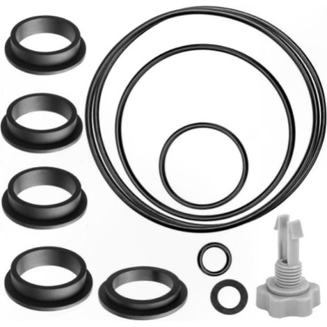 Joint de rechange pour pompe à filtre à sable - Kit d'étanchéité avec joints toriques, garnitures et soupapes de purge d'air pour moteur de pompe de piscine, valves de décharge incluses (1/5)