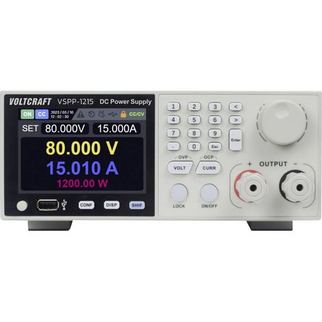 VOLTCRAFT VSPP-1215 Alimentatore da laboratorio regolabile da 19 0 - 150 V/DC 0 - 20 A 1200 W USB , LAN Programmabile, (1/5)