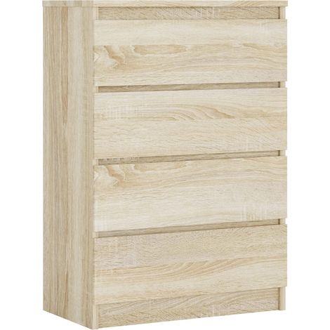 Cassettiera 4 cassetti, Rovere Sonoma, 70 x 39 x 101 cm (1/5)
