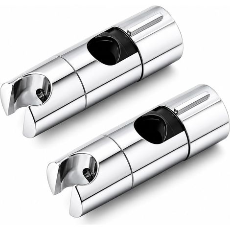 2 pare Support Pommeau de Douche Réglable 20 à 25 mm, supportdouchette pour Barre Ronde, supportde douche Chromé, barre dedouche sans démontage pour Salle de Bain, Il peut pivoter avec souplesse. (1/5)