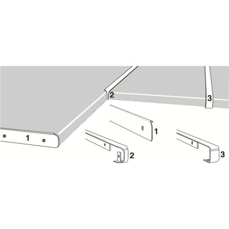 Profilé aluminium bord à bord 2/4R 38mm R9/1mm x 670mm - NORDLINGER - 680113