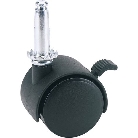 Draper 65467 Nylon Castor with Brake, 40mm Diameter, S.W.L. 25kg (1/5)