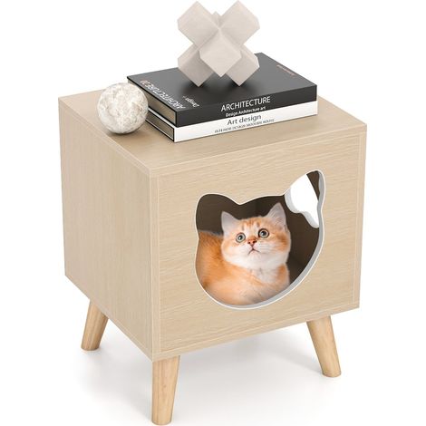 Katzenstreuschrank mit abnehmbarem Deckel und Einstiegsfenster