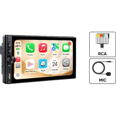 Autoradio, touchscreen, integrazione con smartphone, K60 Wireless+RCA+MIC (1/2)