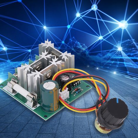 Contrôleur de vitesse pour moteur CC 6-90 V, 0,01-1000 W, commande de vitesse PWM avec fusible (1/5)