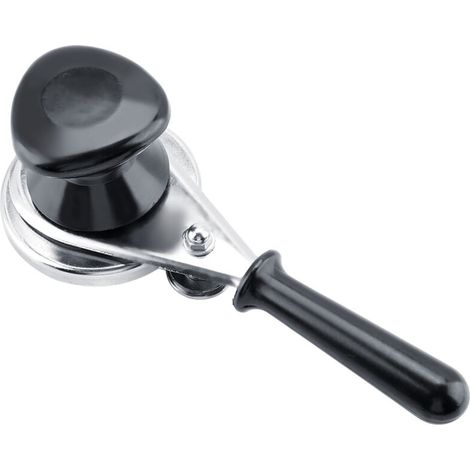 Selladora manual redonda de acero inoxidable para tarros de cristal: robusta, ergonómica y fácil de usar.