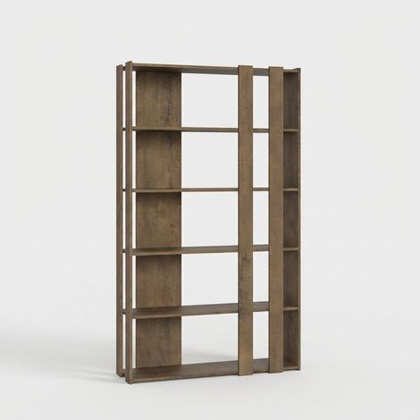 Librería madera moderna de pared oficina salón Kato B Small Wood