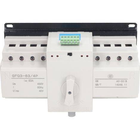 Commutateur de transfert automatique double alimentation miniature, 2 modes de contrôle, forte conductivité, pour générateur, 400 V CA, 63 A (1/5)