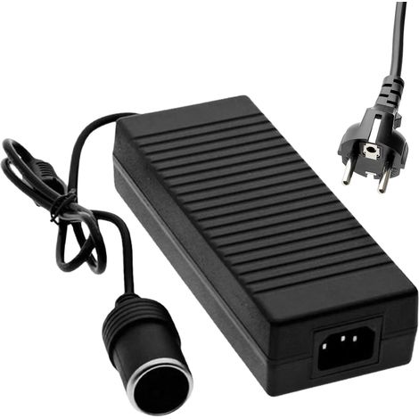 Convertisseur 220V vers 12V, Adaptateur Allume Cigare Secteur, Adaptateur Secteur Transformateur 12V Secteur Transformateur Convertisseur Adaptateur De Puissance pour Voiture Réfrigérateur Aspirateur (1/5)