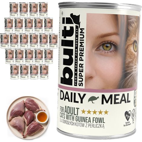 BULTI Repas Quotidien Aliment humide pour chat adulte Pintade 24 x 400 g Complet (1/2)