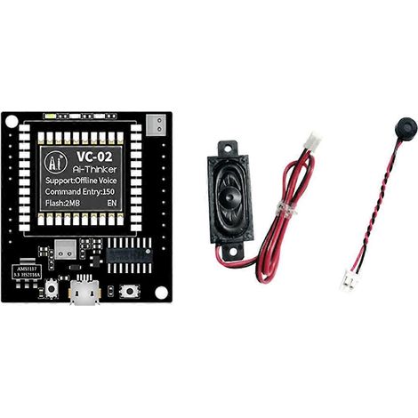 Placa de desarrollo del módulo de control de reconocimiento de voz inteligente sin conexión VC-02-Kit con IA (1/5)