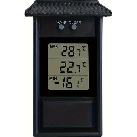Digitales Thermometer, Haus- und Gartenthermometer, geeignet für Gewächshauspflanzungen, Gartenthermometer mit Speicherfunktion