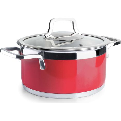 Casserole Lacor 16 cm en acier inoxydable avec couvercle  Compatible tous feux  Capacité 1,5 L et hauteur 8 cm  Lavable au la (1/5)