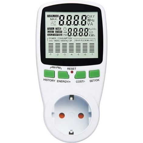 Compteur d\'énergie numérique LCD Wattmètre Électricité Kwh Analyseur de puissance avec prise de mesure (1/4)