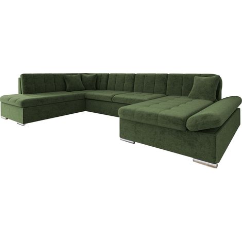 Sofá rinconero Comfivo Tilia I, Derecha, Función de descanso, Almacenaje, 345x205x76cm, 0