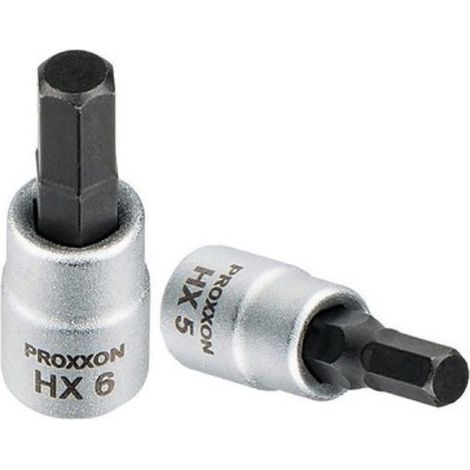 PROXXON 23744 2223744-Vaso 1/4"+ Punta Allen 2,0 mm, Nero