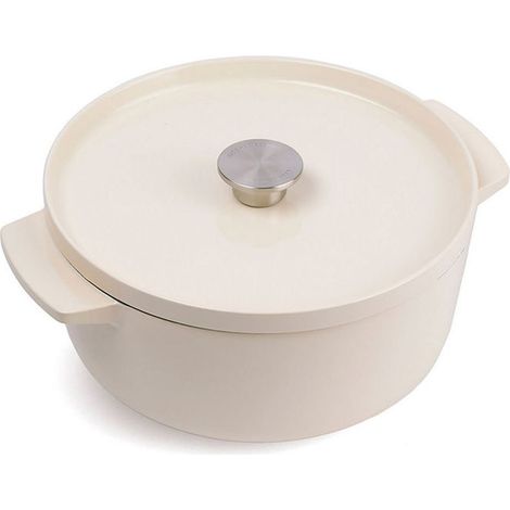 KitchenAid CC006059-001 Cast Iron Casseruola 5,2 L Ghisa Smaltata Adatta a Tutte le Fonti di Calore incluso Induzione colore Crema