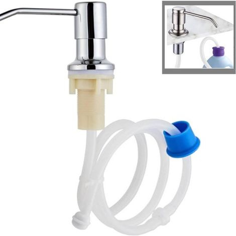 Dispensador de jabón de encimera Dispensador de jabón empotrado Encimera de acero inoxidable Encimera de baño Artículos básicos para el hogar (1/5)