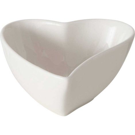 Schale in Herzform LINORA, weiß