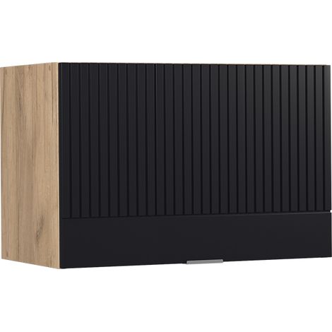 Pensile da cucina Fame-Line, Nero rigato, 60 cm Piatto, Vicco