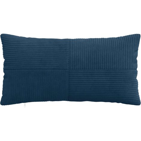 vidaXL Funda de almohada 6 pcs ALMELO Azul marino 40 x 70 cm pana (1/2)
