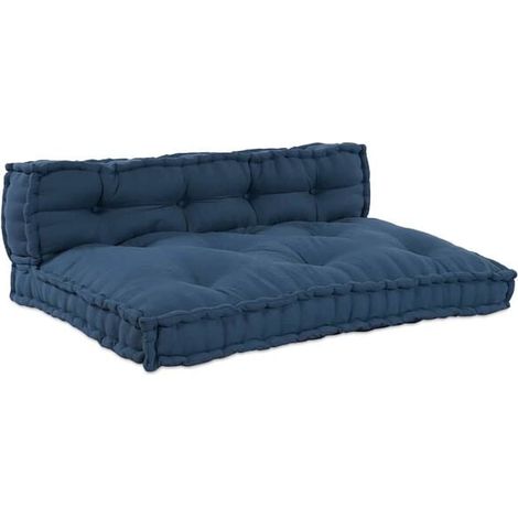 Plateau contenant 2 coussins de canapé, bleu indigo, 120 x 80 x 38 cm (1/5)