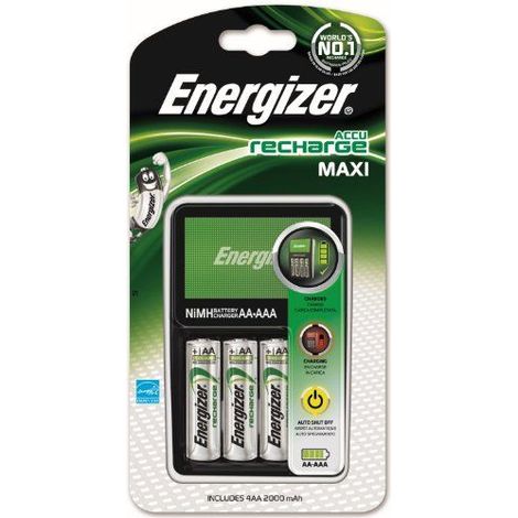 Energizer Maxi-Ladegerät + Akku HR6 AA 2000mAh Vorladeblister4 (1/5)