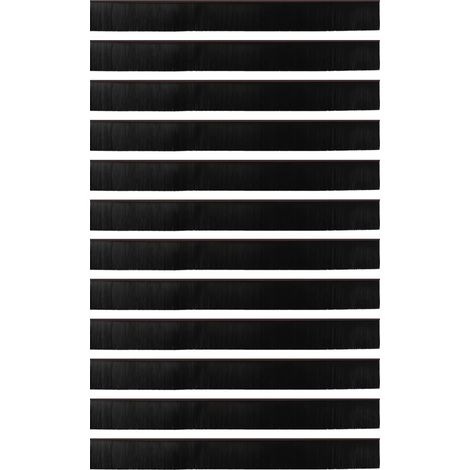 Spazzole per porte autoadesive 12 pcs Marrone 100 cm vidaXL