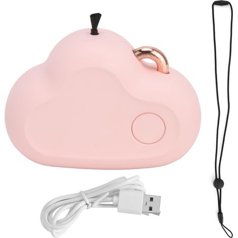 Mini-Luftreiniger mit USB-Anschluss, 480 mAh – Luftreinigungshalskette im rosa Wolken-Design (1/5)