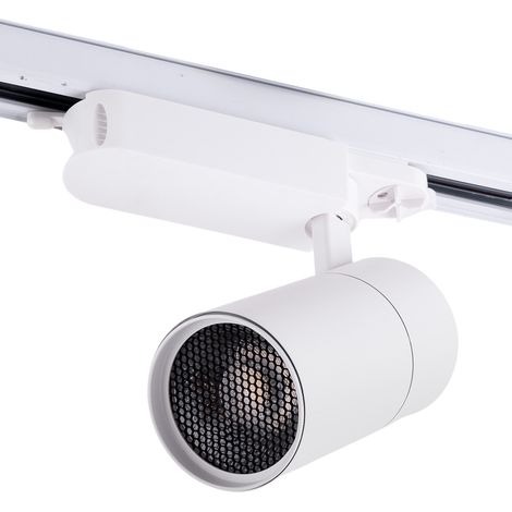 Foco de Carril LED  30W 2527Lm CRI90 2700ºK Trifásico 40.000H Antideslumbrante  [HO-FC-30W-AD-W-WW]