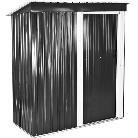 Metall Geräteschuppen Perth Gerätehaus Schuppen Pultdach Gartenhaus 164x89x182 cm (1/5)