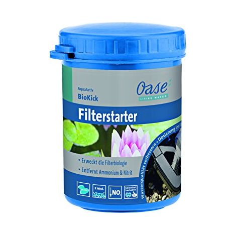 Oase 43150 AquaActiv BioKick 95 g (100 ml) – Batteri per laghetti da Stagno, per laghetti da Giardino, laghetti Fino a Max. 5 m³, Argento