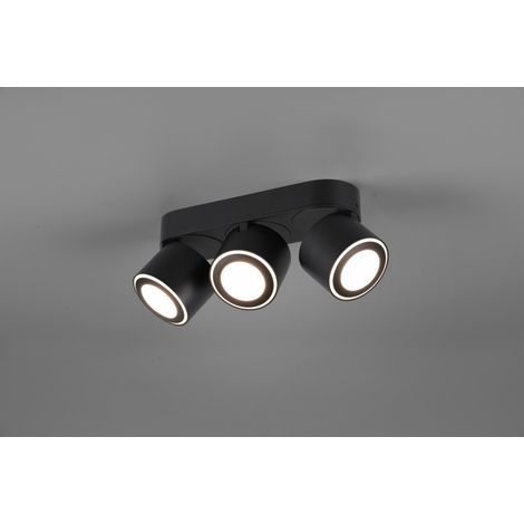 Trio Taurus Barra plafón negro mate 27,3 cm (1/4)